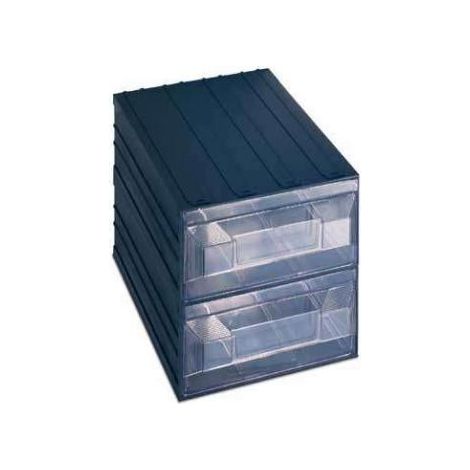 Terry 1000024 Vision Block Cassettiera 2 Cassetti Impilabile Porta Utensili colore Grigio (1/2)
