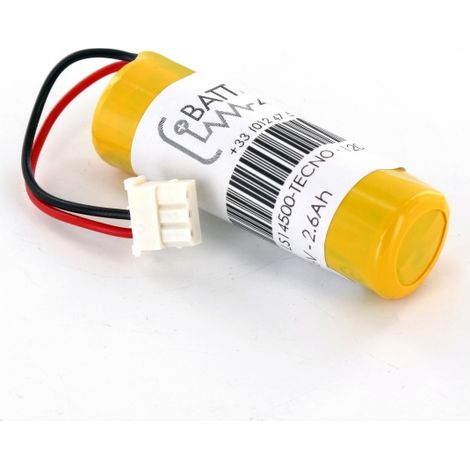 Pile 3.6V Lithium pour alarme TecnoAlarm TX110, TX120, TX210, TX310