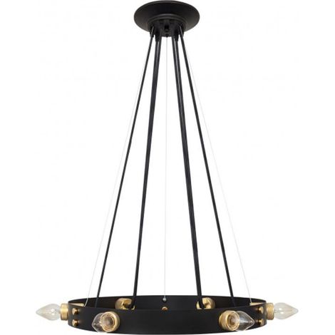 FAB 101450609  Dulcineia 6xe27 Pendente Nero 35-110x62d (1/2)