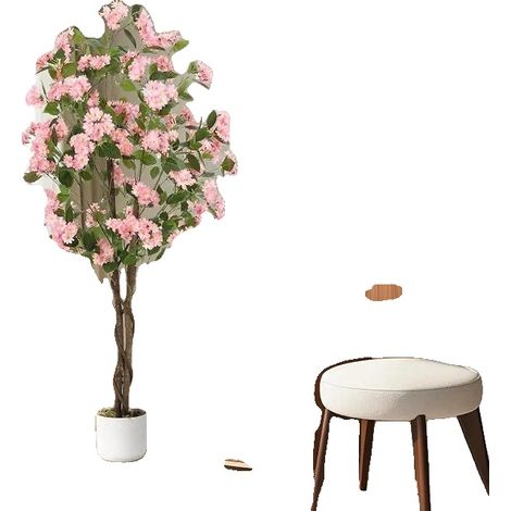 Árbol de osmanto en maceta de aspecto realista, follaje realista, fácil montaje, 150 cm. (1/2)
