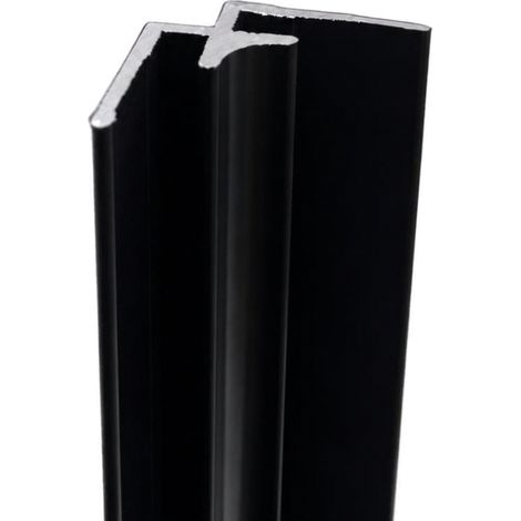Profilé d'Angle Aluminium pour Panneau Dibond 3 mm - 210 cm - Laqué Noir Mat - Habillage Mural Salle de Bain & Cuisine - Homewell (1/5)