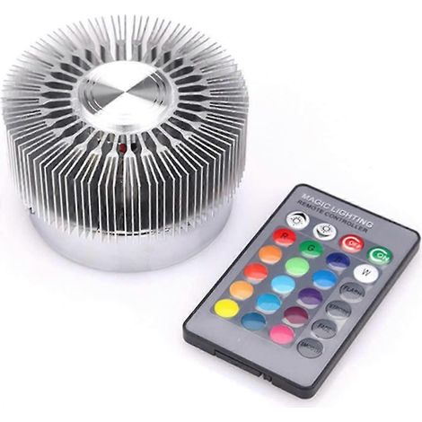 Applique murale LED RGB en forme de tournesol, lampe cylindrique creuse à 360 degrés aux couleurs vives pour salon, chambre, escalier, couloir (argenté) (1/4)