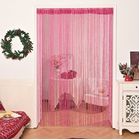 Joli rideau de porte décoratif, rideau séparateur de pièce 200 x 100 cm, rideau simple, idéal pour le salon, le bureau, la chambre, comme décoration de porte, comme séparateur de pièce et pour la déco (1/5)