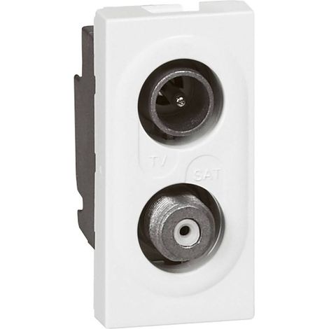 Prise TV-SAT Mosaic 1 module blanc LEGRAND 078795