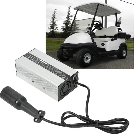 Chargeur de batterie 48V 6A avec prise ronde à trois broches, remplacement pour le chargeur de voiturette de golf EZGO Club Car DS avec câble OBC (norme américaine 110-120V). (1/5)