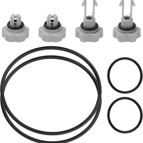 Kit de réparation universel pour petites pompes de filtration de piscine/spa Comprend diverses pièces de rechange telles que des obus de valve, des joints toriques et des rondelles (1/4)