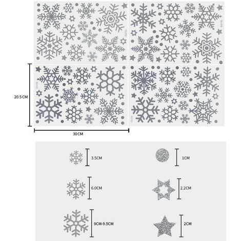 Autocollants statiques flocons de neige de Noël, autocollants décoratifs de Noël pour vitres, décorations de fenêtre pour le Nouvel An, autocollants flocons de neige dorés et argentés pour fenêtres.