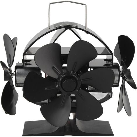 Ventilateur thermique pour poêle à bois ,ventilateur de brûleur à bois, 18 pales, alimenté par la chaleur,brûleur à bois Eco Fire Fan-Crezuo