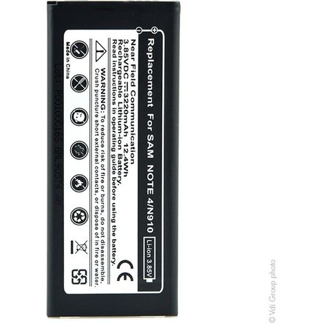 NX - Batterie téléphone, smartphone, GSM pour Samsung Galaxy Note 4 3.85V 3220mAh - EB-B