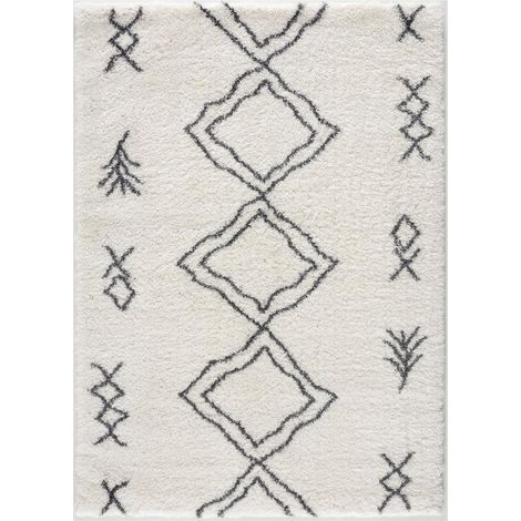Tapis berbère motif ethnic 120x170 crème LYN4 DOUX 3