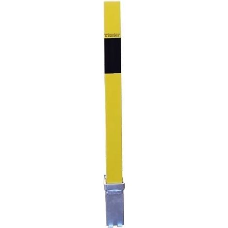 Poteau amovible 100PT-YB JAUNE/NOIR (clefs papillon) haute résistance (1/5)
