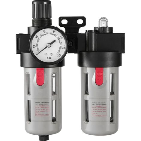 FILTRO REGULADOR Y LUBRICADOR 150 ML, entrada de 3/8" SEPARADOR AGUA AIRE