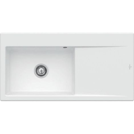 Villeroy & Boch Subway Style 60 - Lavello in ceramica 100x51 cm, CeramicPlus, Stone White 336201RW (1/4)