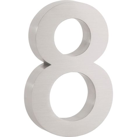 Zelsius numero civico in acciaio inox 8