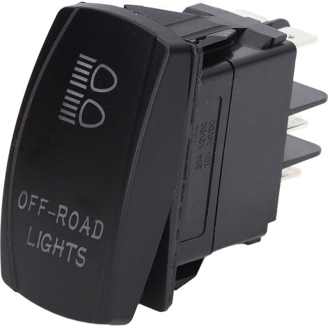 Interrupteur à bascule 5 broches ON/OFF -40°C à +85°C, résistant à la chaleur, DC12V/24V, ABS, pour bateau, yacht, automobile (1/5)
