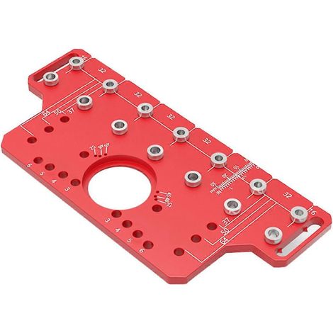 2-in-1 Türgriff-Regalbolzen-Bohrschablone für Holzbearbeitung A--