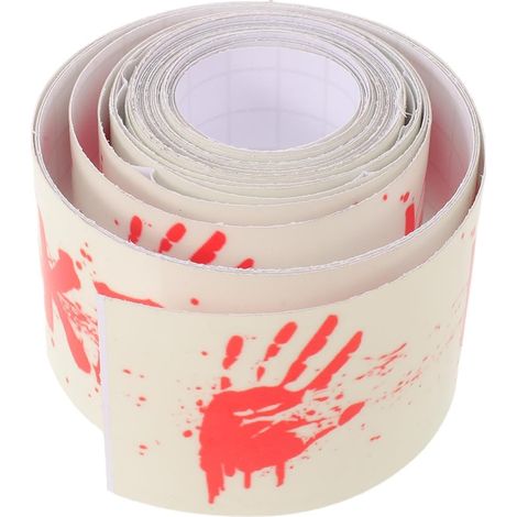 Ruban Adhésif de Signalisation Lumineux pour Halloween, Bande Flexible Autocollante Effet Phosphorescent Solide, pour Décorations de Fête et Extérieur (1/5)