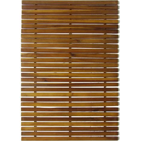 Maison Exclusive - Set 2 pz Stuoia per bagno in acacia 80 x 50 cm