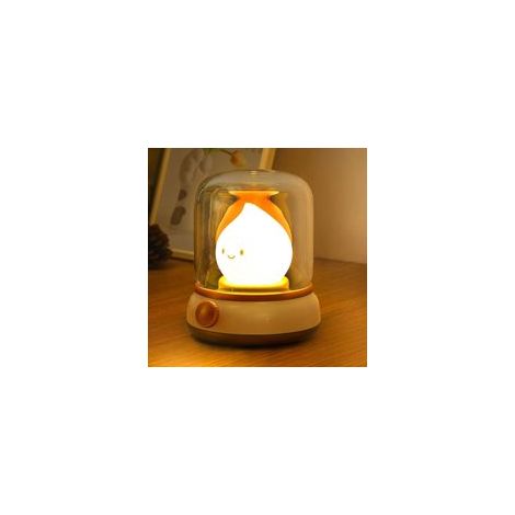 Lampe de Chevet, Veilleuse Enfant Pour Chambre Salon, LED Lampe de Chevet Dimmable avec Mode Chaud et Mode Bougie (scintillement), USB Rechargeable (1/5)