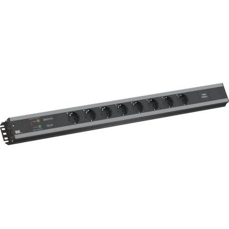 Regleta Bachmann 6 tomas plateada con interruptores