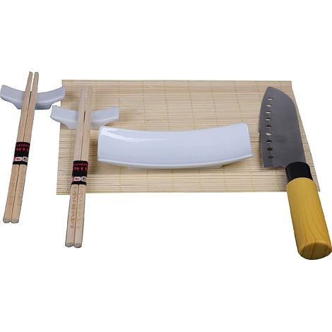Set 7 Pezzi per Sushi in Bamboo Cucina Orientale Sala da Pranzo Kit Aperitivo (1/3)