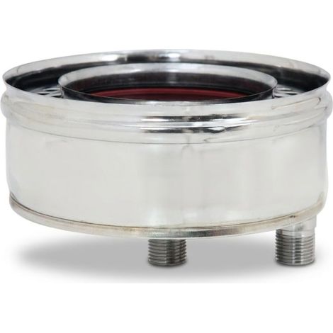 MAKA Tappo Scarico Condensa Canna Fumaria Coassiale Doppia Parete Inox Ø 200/300 mm (1/5)