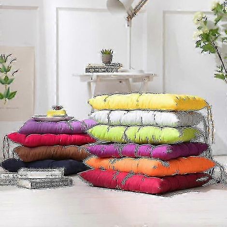 Coussin de chaise uni 40 x 40 x 5 cm, coussin pour chaise de bureau, coussin pour chaise tatami automne-hiver, f26 (1/5)