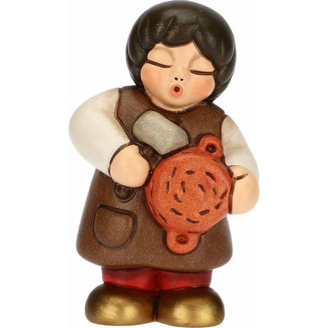 THUN - Venditore di Pentole in Ceramica Decorata a Mano, Colore Rosso, Linea Presepe Classico, Decorazioni Natale Casa, 4.7x3.6x8 cm (1/5)