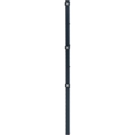Pfosten für Doppelstabmattenzaun 130 cm RAL 7016 Gartenzaun Stabmattenzaun