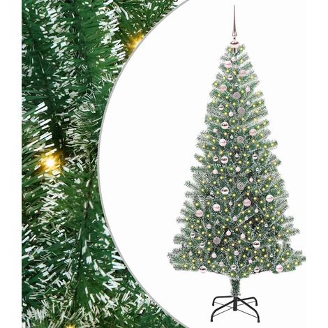 Arbre de Noël,Sapin de Noël artificiel floconné de neige avec lumière LED CFW16302 (1/5)