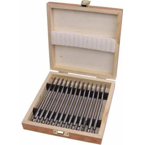 Hikoki – Coffret de 13 mèches à bois plates 6/8/10/12/13/14/16/17/18/19/20/22/25 mm – Performance optimale pour bois dur – Pour perçage précis