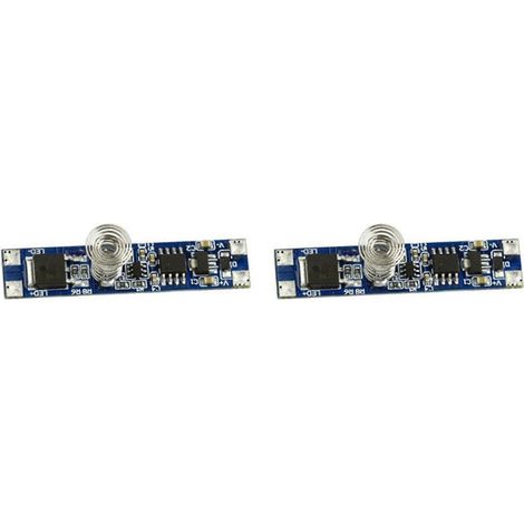 2 modules de variateur intelligent LED 5V-24V 8A avec capteur capacitif et circuit imprimé, interrupteur tactile pour la commande de gradation LED. (1/5)