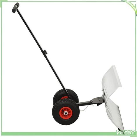 Pelle à neige manuelle - FAFEICY - 141304 - lame galvanisée 74x46 cm - 2 roues 25 cm gonflées - guidon réglable 5 angles (1/5)