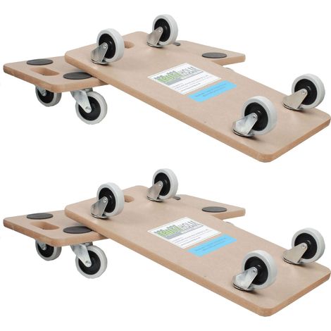 4er Set Transportroller SOFT WHEEL indoor MDF Platte 200 kg (1/5)