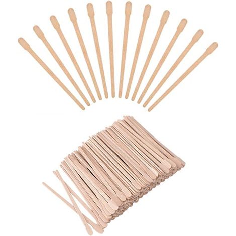 Spatules à Cies,Spatules Épilation en Bois,Spatule Cie Chaude,Spatule Application Cie Chaude,Spatule Jetable, Bâtonnets en Bois,Bâtons De Cie Baton Epilatoie Jetable,Bâton Epilation Cie,200 PCS (1/5)
