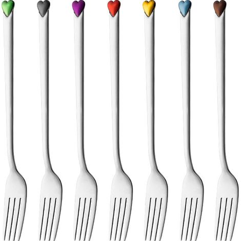 Set de 8 couverts en acier inoxydable 316L : fourchette à steak, fourchette à pâtes, fourchette à viande et couverts de table, idéal pour la table.