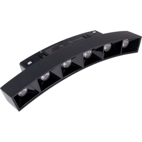 Lampada lineare magnetica nera ad arco 7,2W 535lm 3000K Maxlight (1/3)
