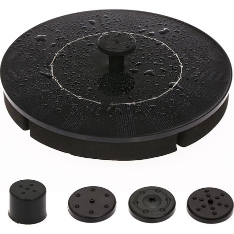 Pompe Solaire pour Fontaine et Bain D'oiseaux 2, 4 W, Kit de Panneau Flottant D'extérieur, Idéale les Petits Bassins, Jardins, Terrasses Pelouses. (1/5)
