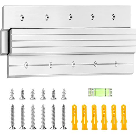 1 Paire Fixation Miroir Lourd Z Support de Montage Crochet 30cm Fixation Cadre Lourd de Charge 36 kg en Alliage d'Aluminium avec Vis pour Cadre Photo, Miroirs,Tête de Lit, Panneau, Rack (1/5)
