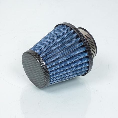 Luftfilterhorn Ø28/35mm Carbon und blau replay neu für Motorrad (1/4)