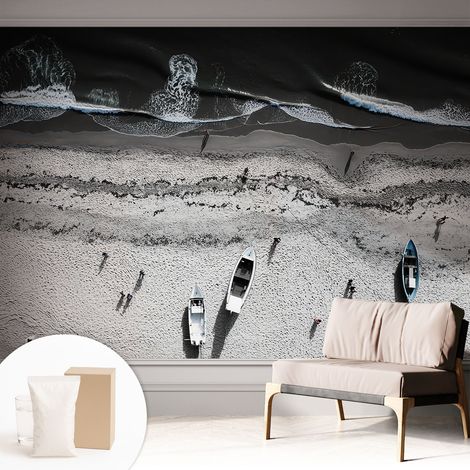 Carta Da Parati In Vlies Decorativa Per Pareti - Con Motivi Moderni - Con Colori Intensi - Per Ufficio Tranquillità sulla spiaggia 312x219 cm (1/5)