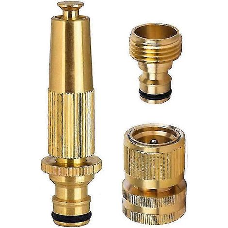 LM Ct Quick Connect Garden Hose Fitting, Adjustable Brass Garden Watering Gun,solid ICP (1/5)