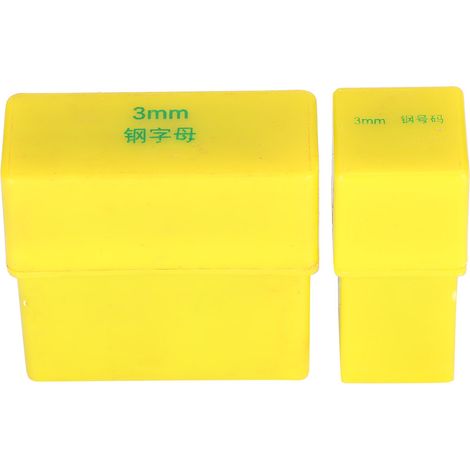 36 Pièces Poinçon Emporte-Pièce Acier Carbone Haute Résistance Chiffres(0-9) Lettres(A-Z &) Boîte 2 Pièces 3mm (1/5)