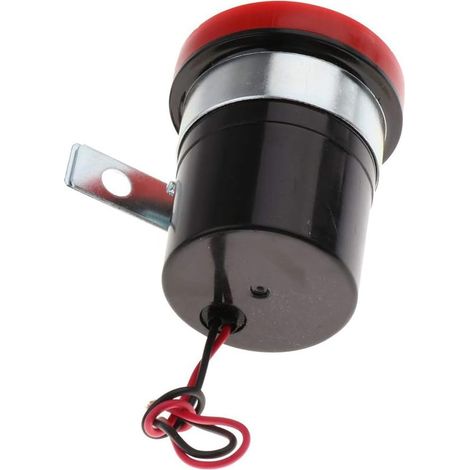Klaxon d'alarme de Recul 12V, Sirène de Secours étanche, Buzzer 110DB pour Véhicules et Camions, Installation Facile (Rouge) (1/5)