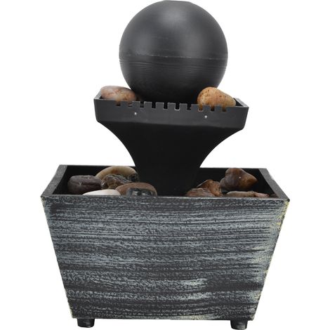 Fontaine d'intérieur à jet d'eau USB 3V, cascade de boules, pour la maison, le bureau ou une table décorative (1/5)