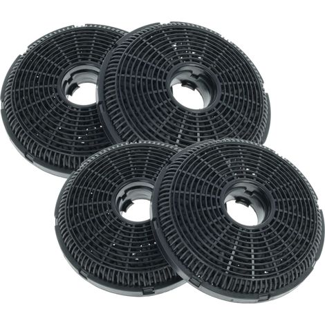 vhbw 4x Filtres à charbon actif compatible avec Beko HCA 62641, 63640BH, 62641BH, 62641WH, 63640, 92641bh, 93640, 63641BH, 92641WH hotte aspirante