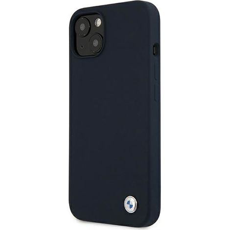 Coque pour iPhone 13 mini avec logo BMW en silicone (bleu marine) (1/4)