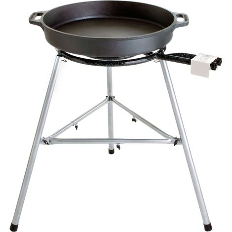Paella World Gusspfannen-Set 5 mit Brenner und Paella-Pfanne aus Gusseisen Ø 60/80 cm (1/5)