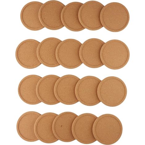 Dessous de verre ronds en liège naturel, sous-verres, absorbant l'humidité et isolants thermiques, adaptés au café, au thé et au vin, peuvent également servir de sets de table, adaptés à la maison, au (1/3)