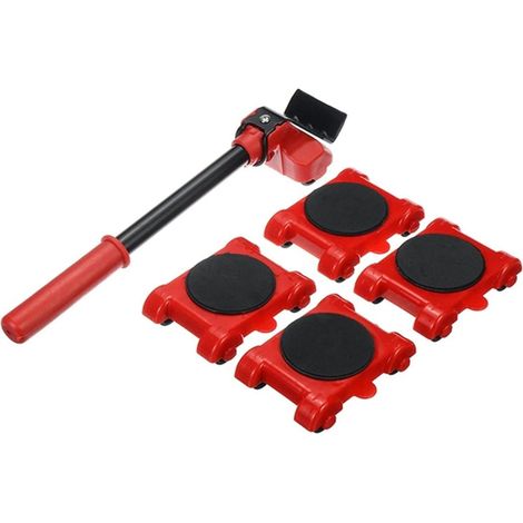 Kit de transport meubles robuste élévateur à 4 roulettes, mouvement (1/5)